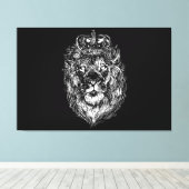 lion head design with wonderful charisma leinwanddruck (Insitu (Holzboden))