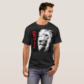 Lion Head Face Template Mens Modernes, elegantes S T-Shirt (Vorne ganz)