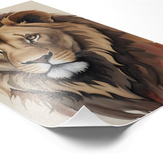 Lion Head Fotodruck (Ecke)