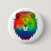 Lion Head Gay Pride Button (Vorderseite)