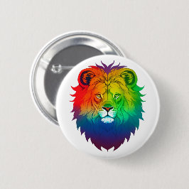 Lion Head Gay Pride Button