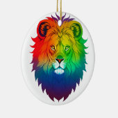 Lion Head Gay Pride Keramik Ornament (Rechts)