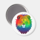 Lion Head Gay Pride Magnet (Vorderseite/Rückseite)
