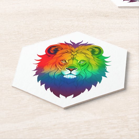 Lion Head Gay Pride Untersetzer (angewinkelt)