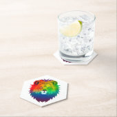 Lion Head Gay Pride Untersetzer (Vor Ort)