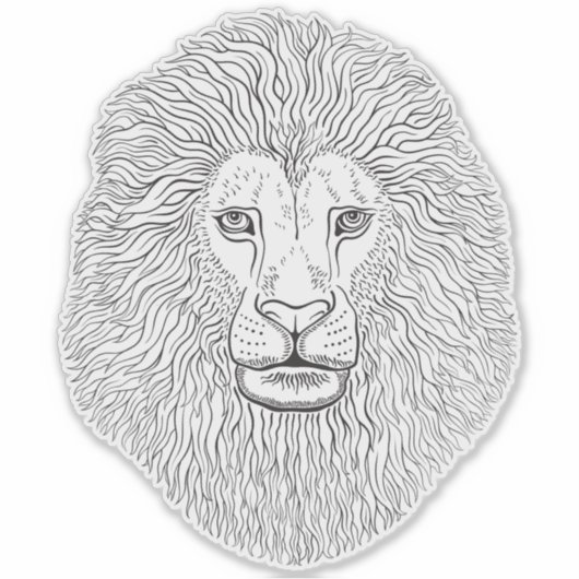 Lion Head Graphics Aufkleber (Vorderseite)