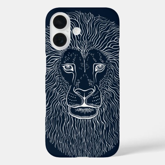 Lion Head Graphics Case-Mate iPhone Hülle (Rückseite)