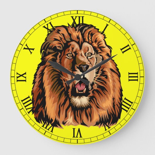 lion head große wanduhr (Vorderseite)