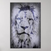 Lion Head Grunge Poster (Vorne)