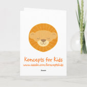 Lion Head Happy Birthday Card Karte (Rückseite)