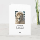 Lion Head "Happy Birthday"-Karte Karte (Rückseite)