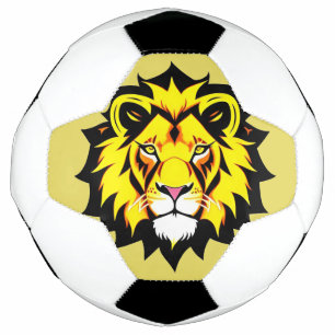 Lion Head Illustration mit aufwändigen Details Fußball