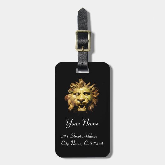 LION HEAD IN BRONZE Figurehead Antique Roman Ship Gepäckanhänger (Vorderseite vertikal)