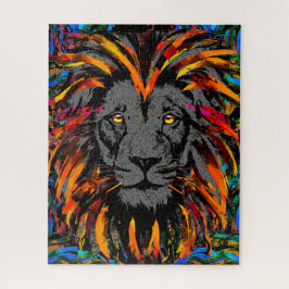 Lion Head Jigsaw Puzzle | Orange Lion Puzzle