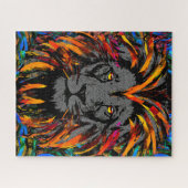 Lion Head Jigsaw Puzzle | Orange Lion Puzzle (Horizontal)