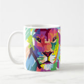 Lion Head | Moderne Kunst Kaffeetasse (Links)