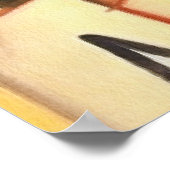 Lion Head Modernes kubistisches Gemälde Poster (Ecke)