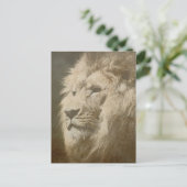 Lion Head of the King Modern Pop Art Template Anim Postkarte (Stehend Vorderseite)