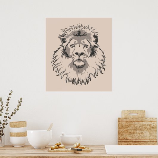 Lion Head Poster (Küche)