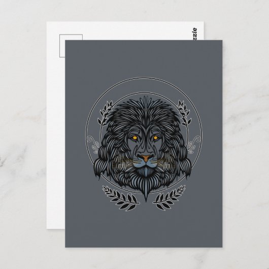 Lion Head Postkarte (Vorne/Hinten)