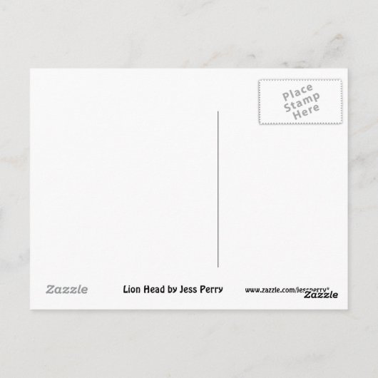 Lion Head Postkarte (Rückseite)