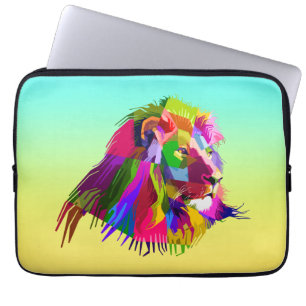 Lion Head Prismatischer Pop Art Design-62502 Laptopschutzhülle