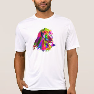 Lion Head Prismatischer Pop Art Design-62502 T-Shirt