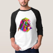 Lion Head Prismatischer Pop Art Design-62502 T-Shirt (Vorderseite)