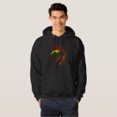 Lion Head Rasta Black History Month BLM Melanin Zo Hoodie (Vorne ganz)