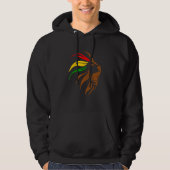 Lion Head Rasta Black History Month BLM Melanin Zo Hoodie (Vorderseite)