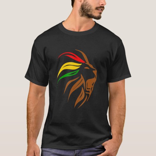 Lion Head Rasta Black History Month BLM Melanin Zo T-Shirt (Vorderseite)