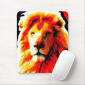 Lion Head Red Mousepad (Mit Mouse)