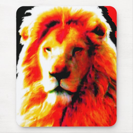 Lion Head Red Mousepad (Vorne)