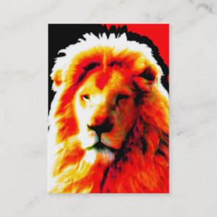 Lion Head Red Visitenkarte, weißer Chubby Visitenkarte