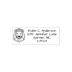 Lion Head Rücksendeadresse Self Inking Briefmarke Permastempel
