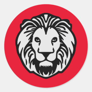 Lion Head Runder Aufkleber