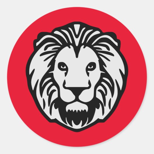 Lion Head Runder Aufkleber (Vorderseite)
