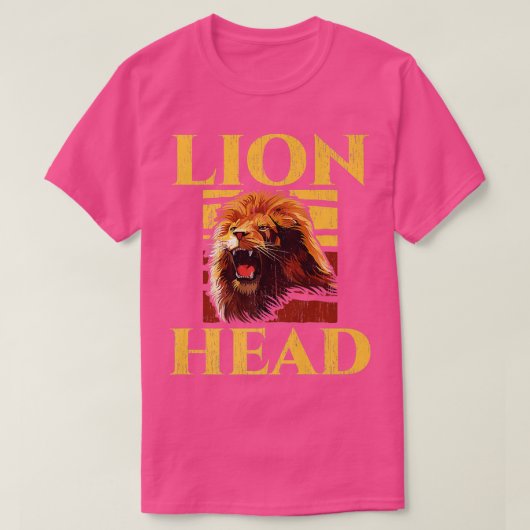 Lion Head Safari Wildlife Animal Zookeeper Premium T-Shirt (Design vorne)