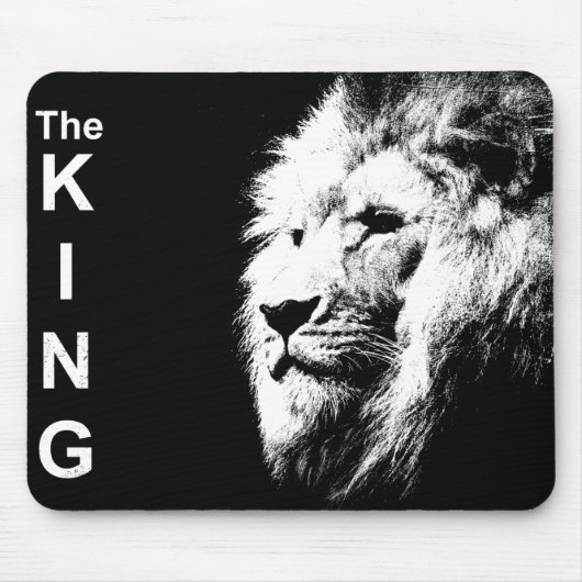 Lion Head Trendy Pop Art Picture The King Template Mousepad (Vorne)