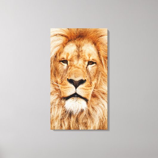 Lion Head Wrapped Canvas Print Leinwanddruck (Vorderseite)