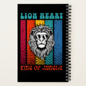 Lion Heart Retro Art Design Notebook Notizblock (Rückseite)