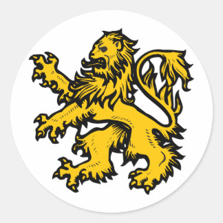 Lion Heart Runder Aufkleber