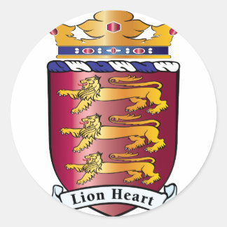 Lion Heart Wappen Runder Aufkleber