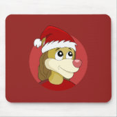 Lion holding a soccer ball cartoon mouse pad mousepad (Vorne)