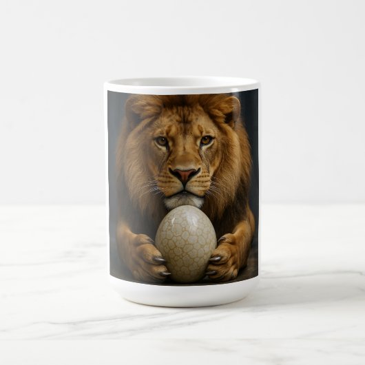 Lion Holding Egg Kaffeetasse (Mittel)