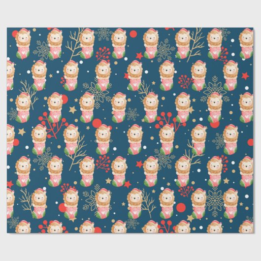 Lion Holidays Anpassen Geschenkpapier (Flach)