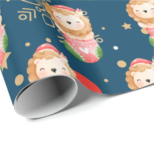 Lion Holidays Anpassen Geschenkpapier (Rolleneckpunkt)