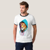 Lion Hoodie T - Shirt - Der kühne Tiergeist (Vorne ganz)