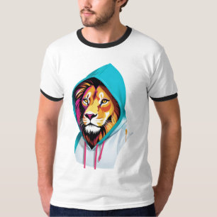 Lion Hoodie T - Shirt - Der kühne Tiergeist