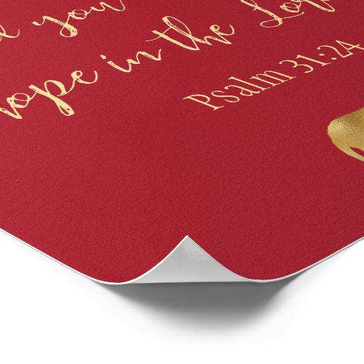 Lion Hope im Herrn Poster (Ecke)